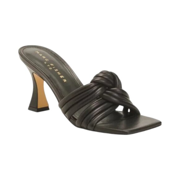 MARC FISHER LTD Leather Dru Heeled Sandals - Picture 1 of 3